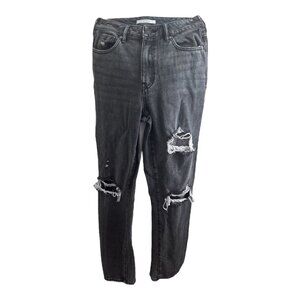 PacSun Black Ripped Mom Jean Size 26x29